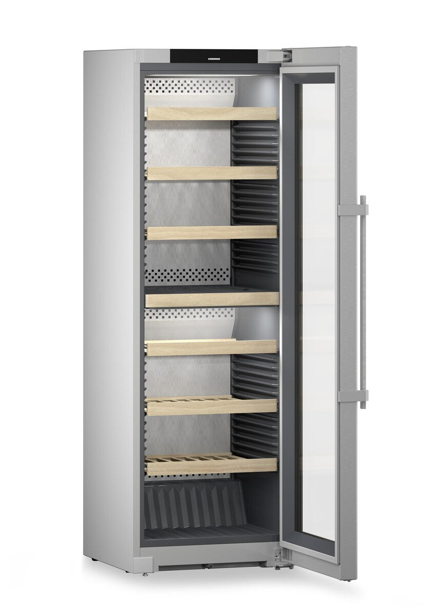 Liebherr WPsd 5252 Thermo-elektrische wijnkoeler Vrijstaand Zilver 155 fles(sen)