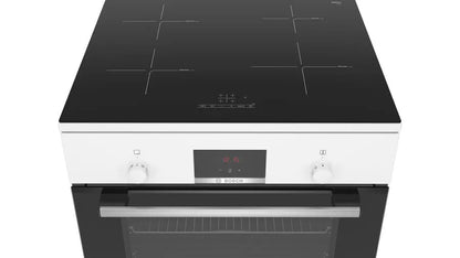Bosch Serie 4 HLR390020 fornuis Vrijstaand fornuis Electrisch Inductiekookplaat zones Wit