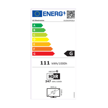 LG OLED evo AI OLED65M59LA.AEK 165,1 cm (65") 4K Ultra HD Smart TV Wifi Metallic