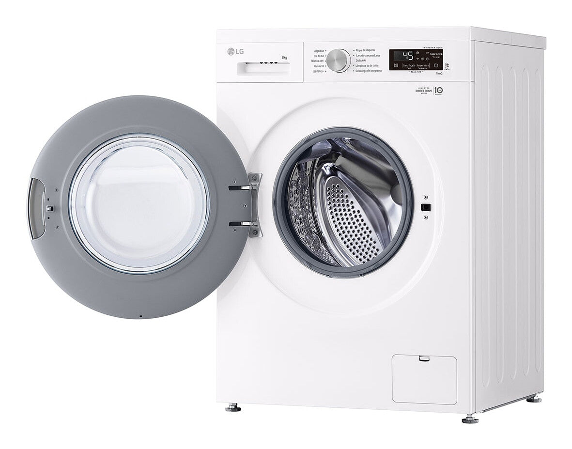 LG F4X1008NWH wasmachine Voorlader 8 kg 1350 RPM Wit
