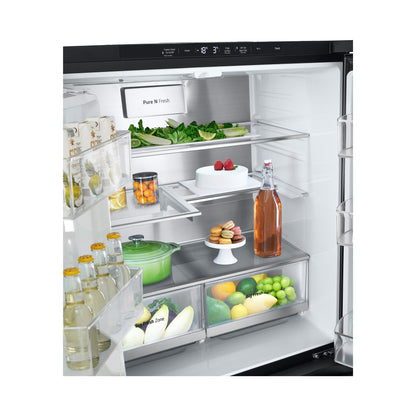 LG InstaView GMG860EPBE amerikaanse koelkast Vrijstaand 508 l Zwart