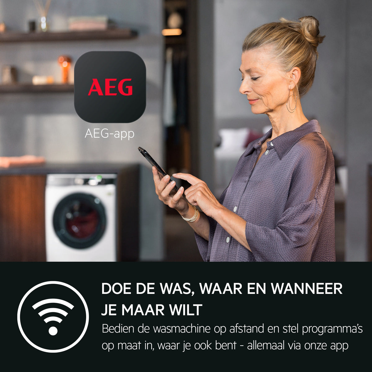 AEG Series 9000 LWR9706C8 Was-droogcombinatie Vrijstaand Voorlader Wit