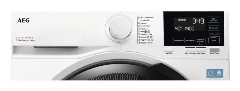 AEG Series 7000 LR73844 wasmachine Voorlader 8 kg 1400 RPM Wit