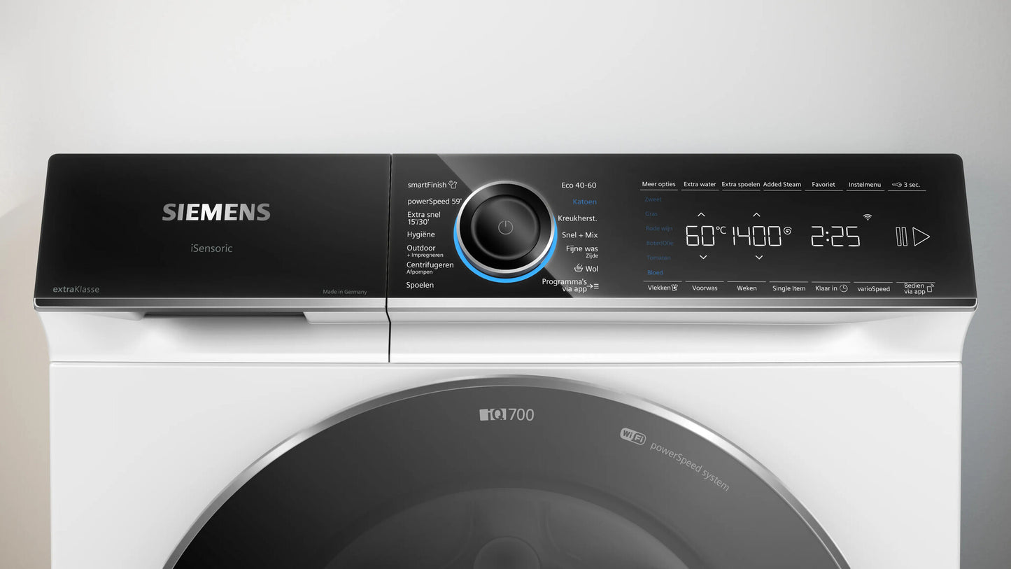 Siemens iQ700 WG44G20MNL wasmachine Voorlader 9 kg 1400 RPM Wit