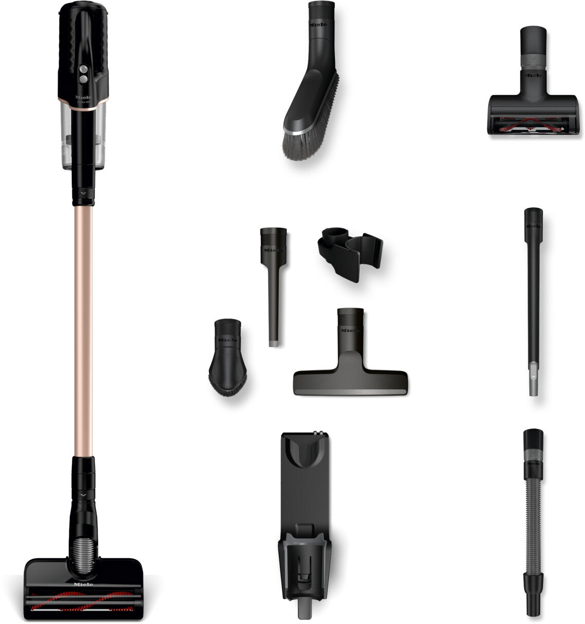 Miele Duoflex HX1 Total Care Batterij/Accu Droog Hygiënefilter Zakloos 0,3 l 160 W Zwart, Roze 2,5 Ah