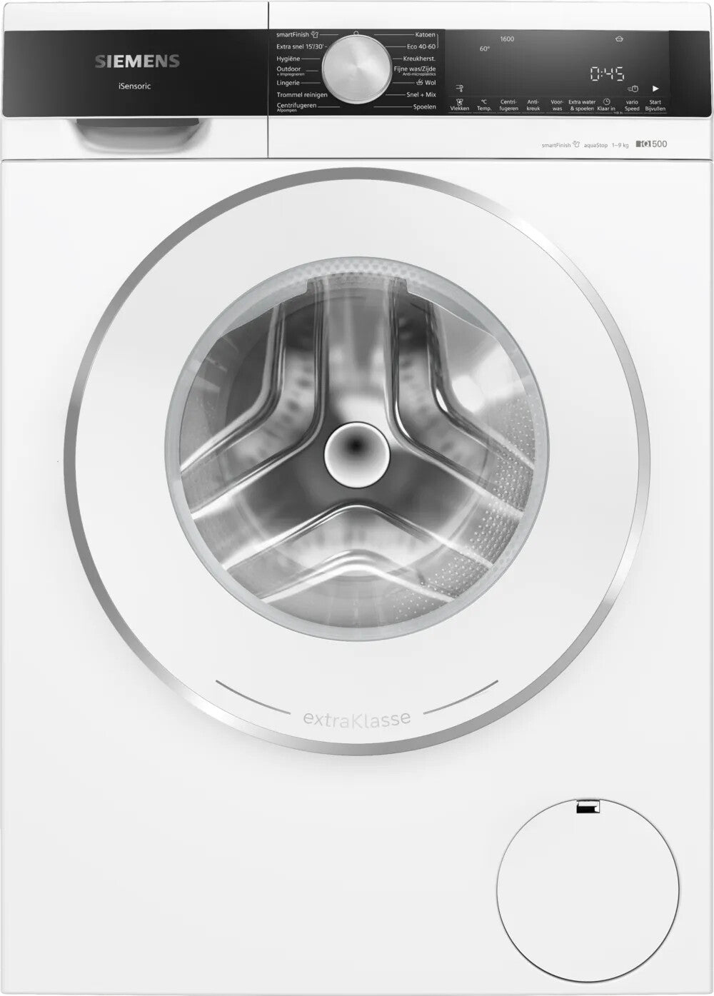 Siemens iQ500 WG46G2ZSNL wasmachine Voorlader 9 kg 1600 RPM Wit