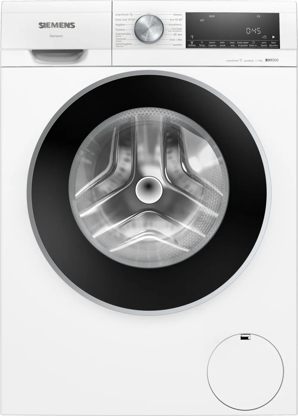Siemens iQ500 WG46G2ZWNL wasmachine Voorlader 9 kg 1600 RPM Wit