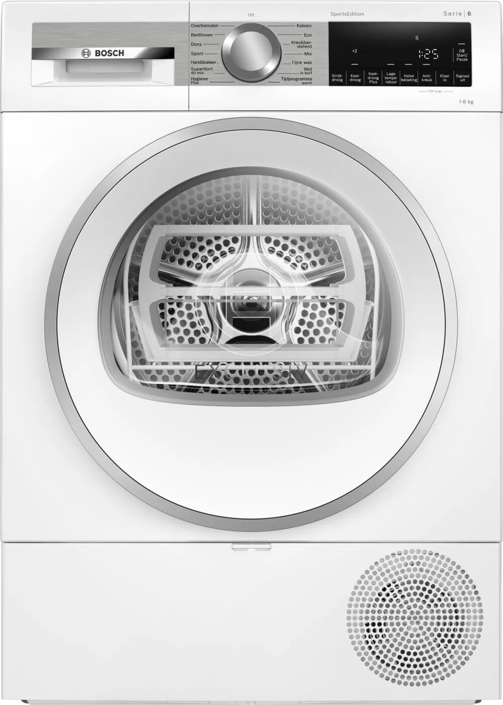 Bosch Serie 6 WQG233DENL wasdroger Vrijstaand Voorlader 8 kg Wit