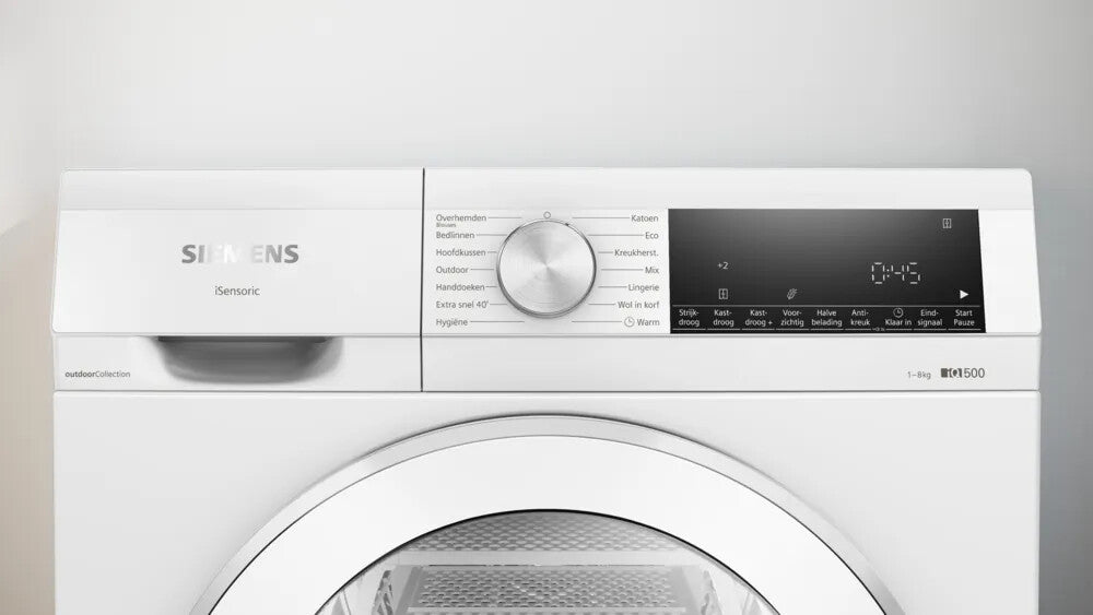Siemens iQ500 WQ33G1DENL wasdroger Vrijstaand Voorlader 8 kg Wit