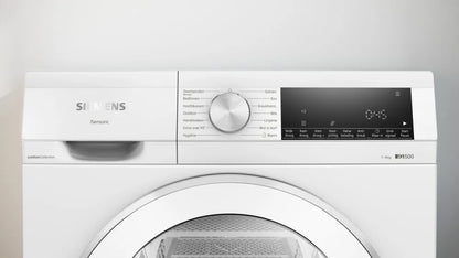 Siemens iQ500 WQ33G1DENL wasdroger Vrijstaand Voorlader 8 kg Wit