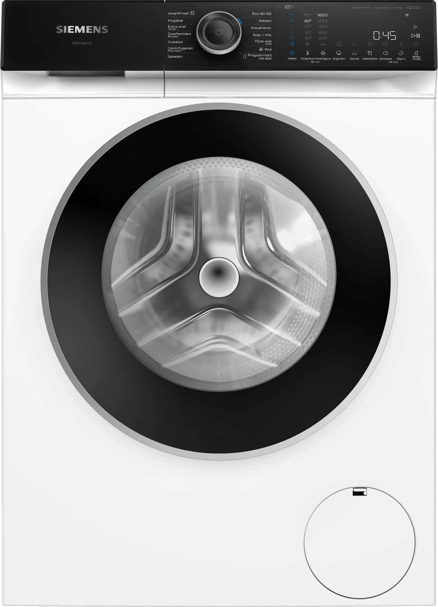Siemens iQ500 WG46H207NL wasmachine Voorlader 9 kg 1600 RPM Wit