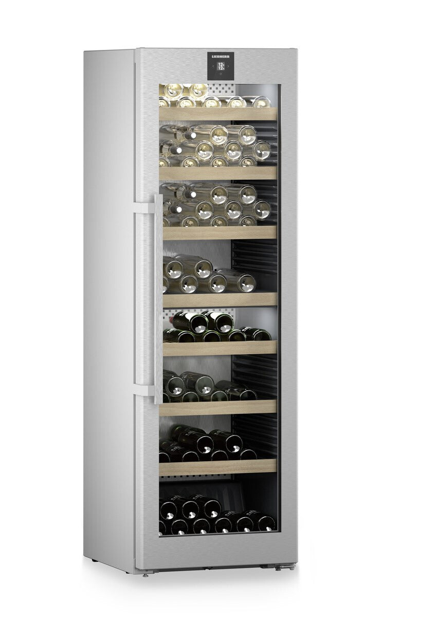 Liebherr WPsd 5252 Thermo-elektrische wijnkoeler Vrijstaand Zilver 155 fles(sen)