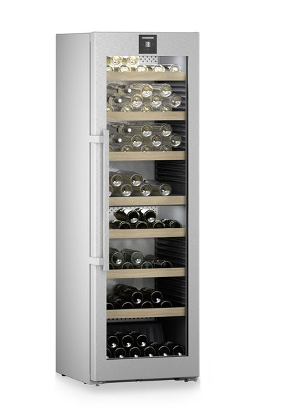 Liebherr WPsd 5252 Thermo-elektrische wijnkoeler Vrijstaand Zilver 155 fles(sen)