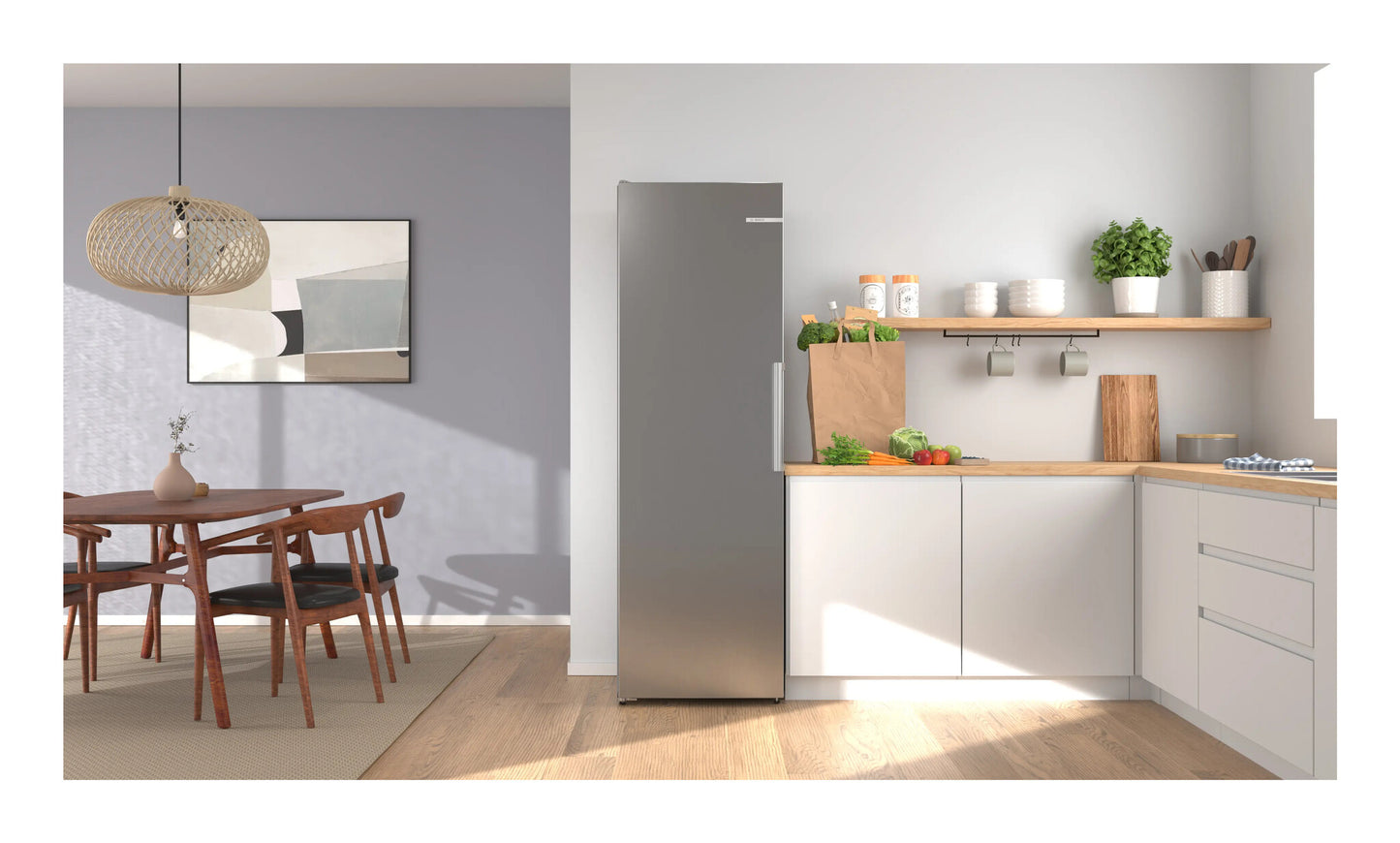 Bosch Serie 4 KSN36VLDG koelkast Vrijstaand 402 l Metallic