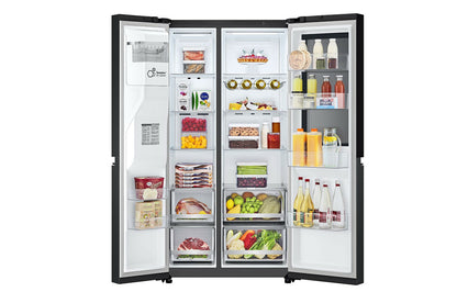 LG InstaView GSGV80EPLD amerikaanse koelkast Vrijstaand 635 l Zwart, Grafiet