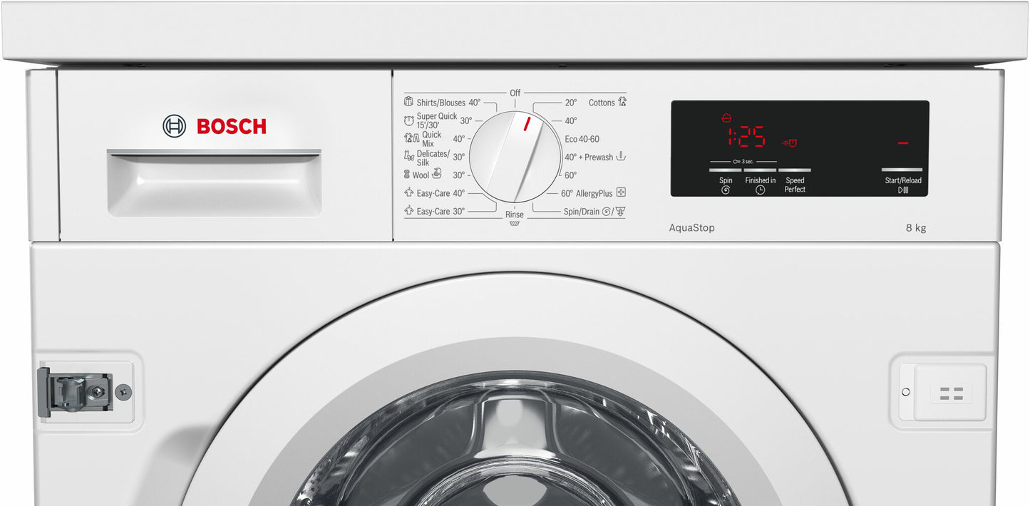 Bosch Serie 6 , Inbouw Wasmachine, voorlader, 8 kg, 1200 rpm, WIW24342EU