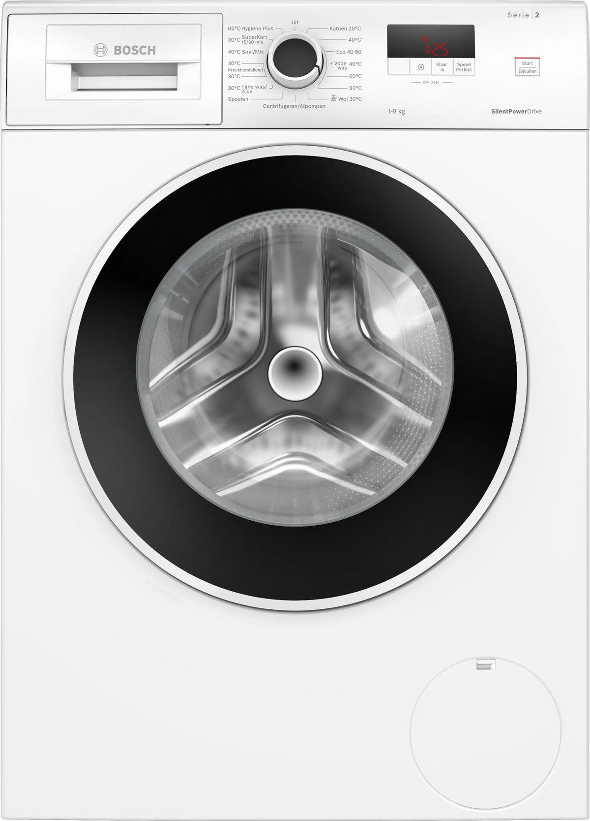 Bosch Serie 2 WGE03408NL wasmachine Voorlader 8 kg 1400 RPM Wit