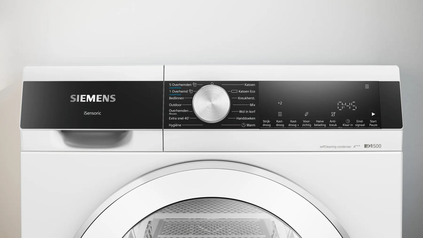 Siemens iQ500 WQ35G2C9NL wasdroger Vrijstaand Voorlader 8 kg Wit