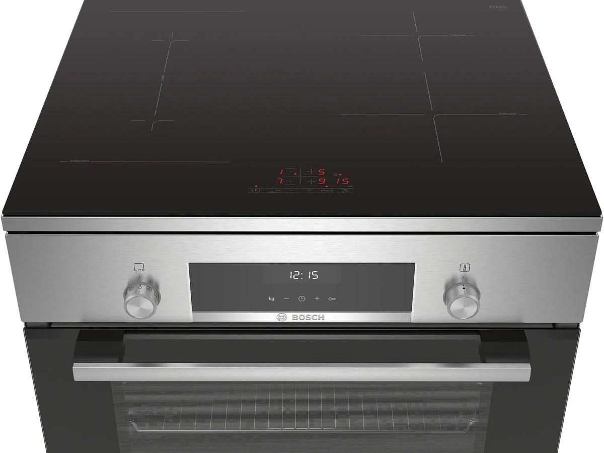 Bosch Serie 6 HLS59D351 fornuis Vrijstaand fornuis Electrisch Inductiekookplaat zones Roestvrijstaal