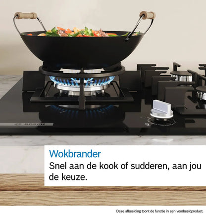 Bosch Serie 4 PGH6B5K90N kookplaat Roestvrijstaal Ingebouwd 60 cm Gaskookplaat 4 zone(s)