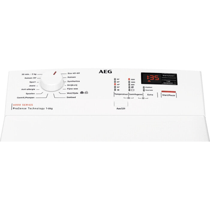 AEG LTR6162K wasmachine Bovenlader 6 kg 1200 RPM Wit