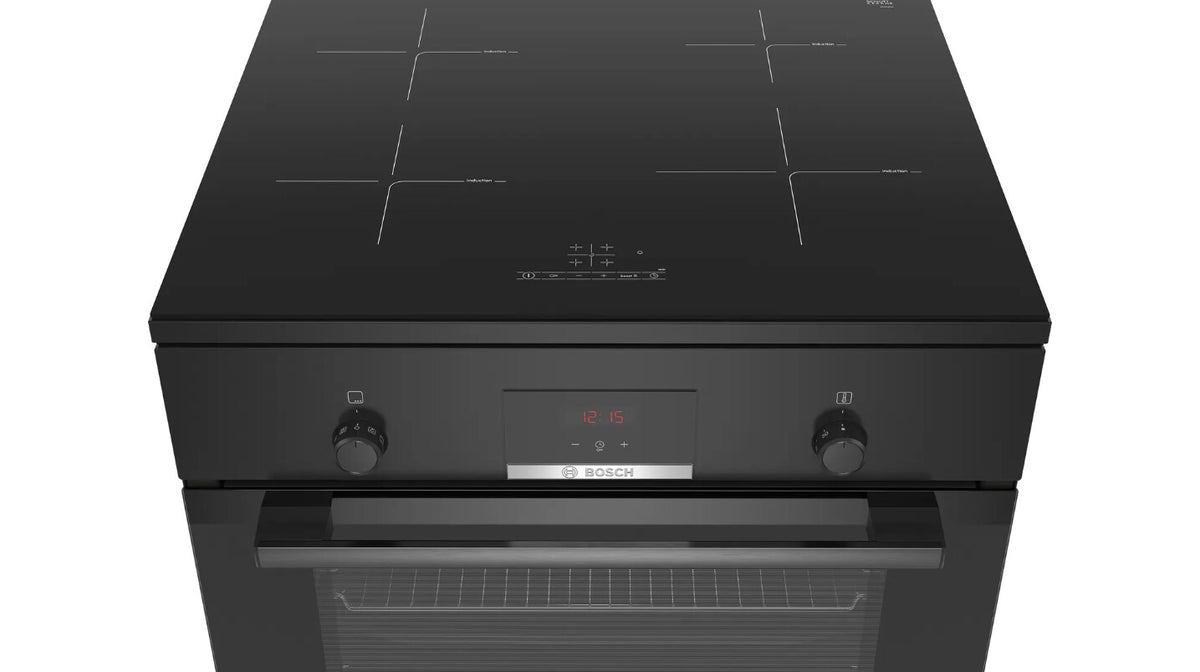 Bosch Serie 4 HLN39A060U fornuis Vrijstaand fornuis Electrisch Inductiekookplaat zones Zwart