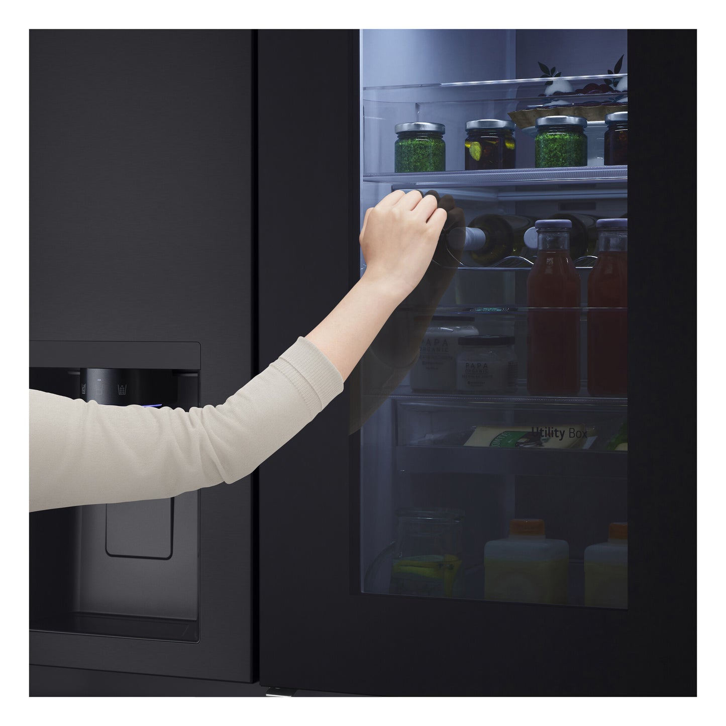LG InstaView GSXE91EVAD amerikaanse koelkast Vrijstaand 628 l Zwart