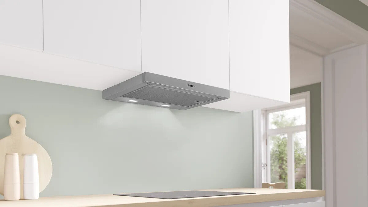 Bosch Serie 2 DFM064W55 afzuigkap Semi-inbouw (uittrekbaar) Metallic, Zilver 394 m³/uur