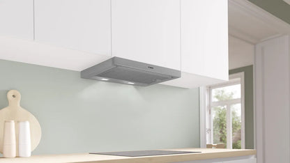 Bosch Serie 2 DFM064W55 afzuigkap Semi-inbouw (uittrekbaar) Metallic, Zilver 394 m³/uur