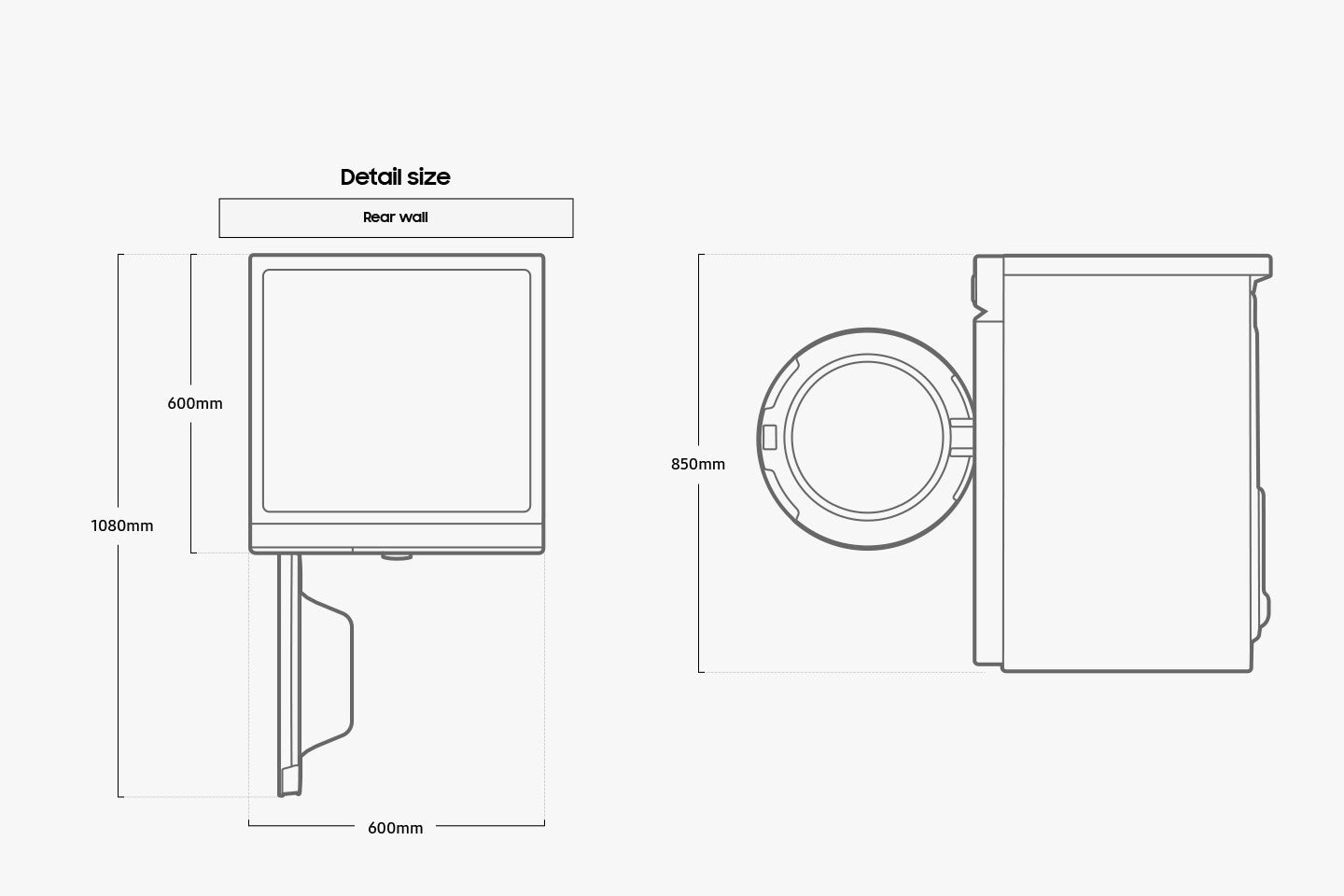 Samsung DV90BB7445GWS2 wasdroger Vrijstaand Voorlader 9 kg Wit