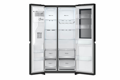 LG InstaView GSGV80EPLD amerikaanse koelkast Vrijstaand 635 l Zwart, Grafiet