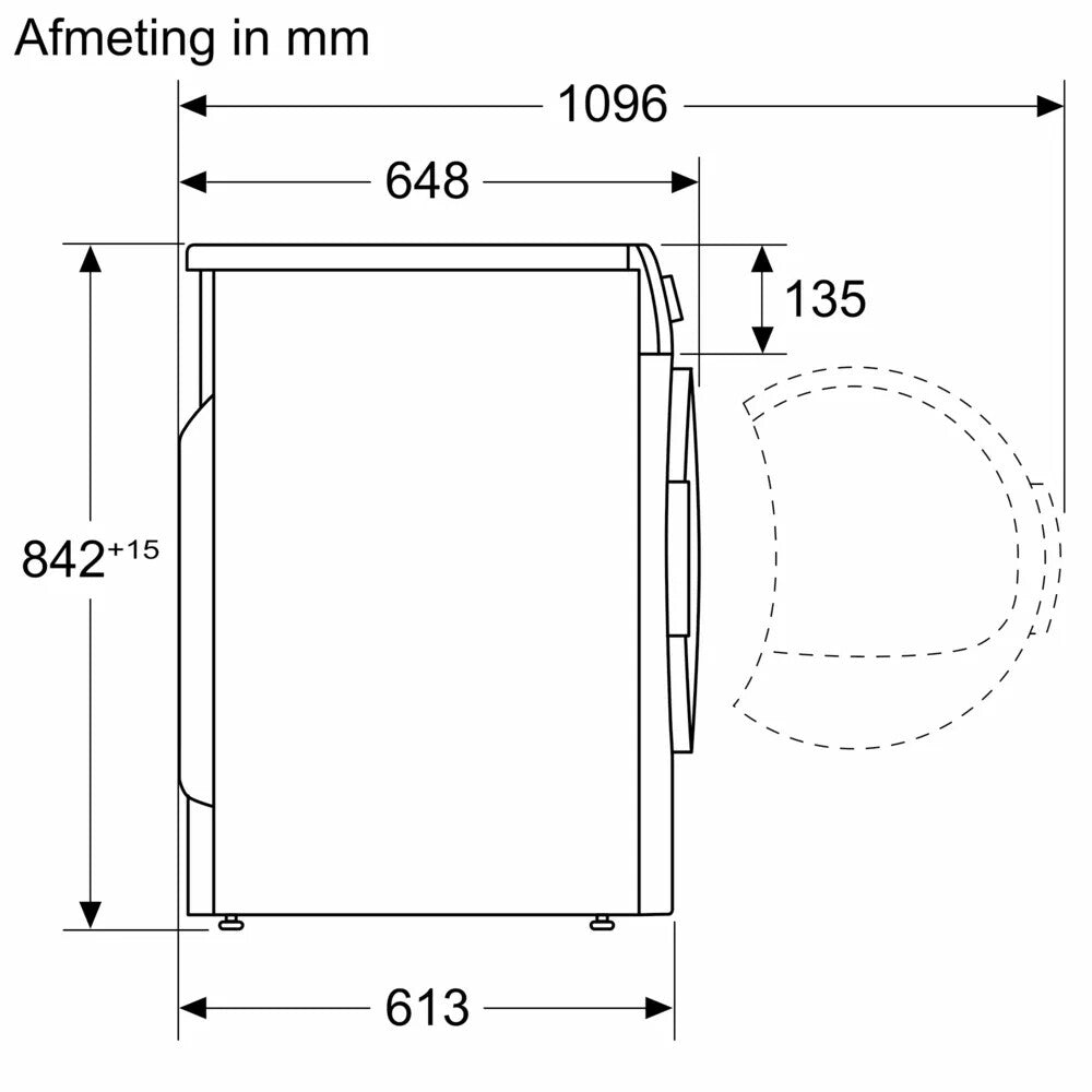Siemens iQ700 WQ46H2CLNL wasdroger Vrijstaand Voorlader 9 kg Wit