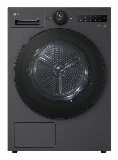 LG RT10X8B wasdroger Vrijstaand Voorlader 10 kg Zwart