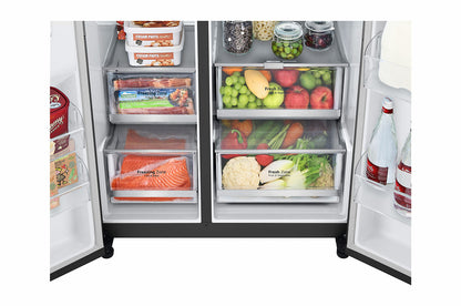 LG InstaView GSGV80EPLD amerikaanse koelkast Vrijstaand 635 l Zwart, Grafiet