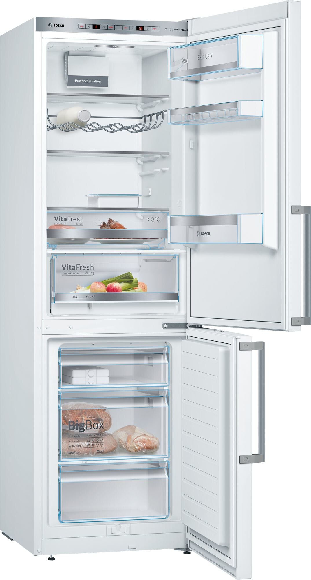 Bosch Serie 6 KGE36EWCP koel-vriescombinatie Vrijstaand 308 l Wit