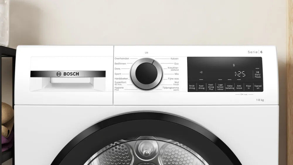 Bosch Serie 6 WQG133DANL wasdroger Vrijstaand Voorlader 8 kg Wit