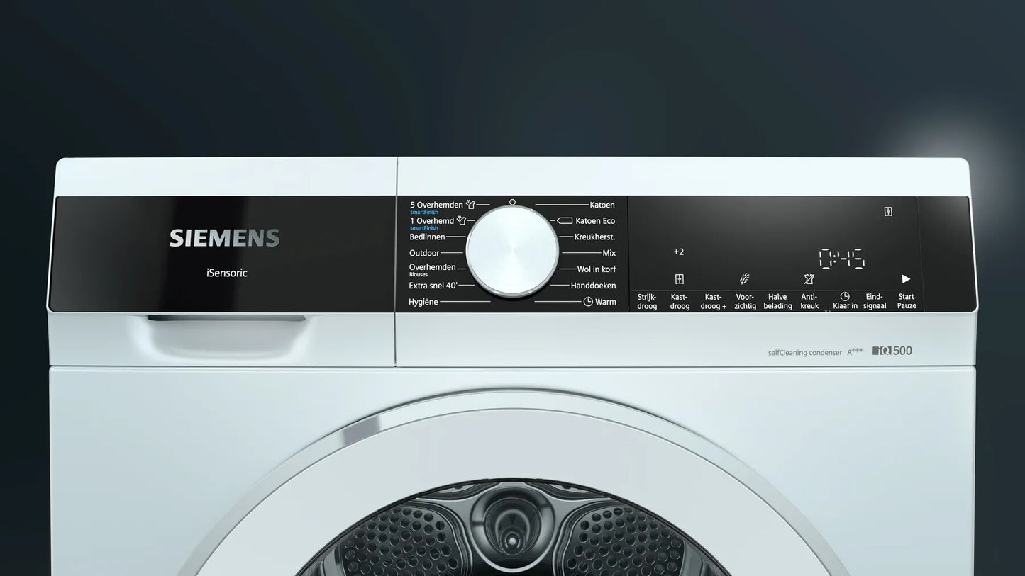 Siemens iQ500 WQ35G2C9NL wasdroger Vrijstaand Voorlader 8 kg Wit