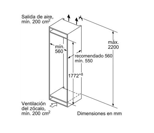 Siemens iQ500 KI86SAFE0 koel-vriescombinatie Ingebouwd 266 l