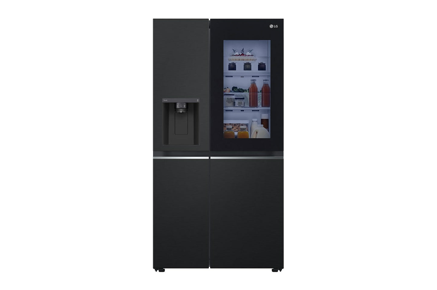 LG InstaView GSGV80EPLD amerikaanse koelkast Vrijstaand 635 l Zwart, Grafiet