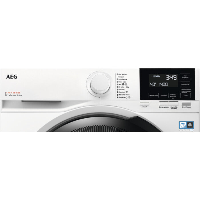 AEG LR6ALPHEN wasmachine Voorlader 8 kg 1600 RPM Wit