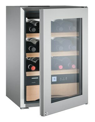 Liebherr WKes 653 GrandCru Compressorwijnkoeler Vrijstaand Roestvrijstaal 12 fles(sen)