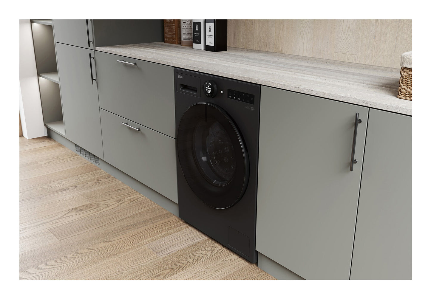 LG F4WX801YB wasmachine Voorlader 11 kg 1350 RPM Zwart