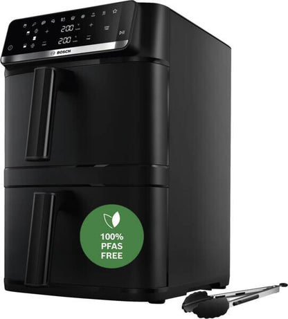Bosch Serie 6 MAFD661B7 friteuse Dubbel 12 l Vrijstaand 2800 W Heteluchtfriteuse Zwart