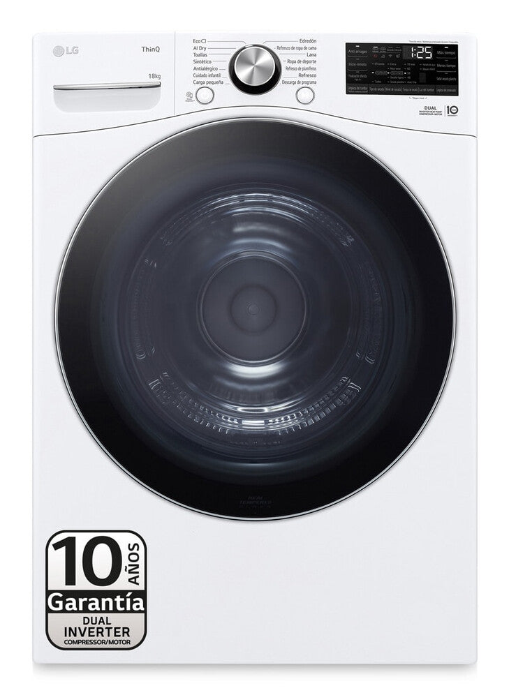 LG RH18U8AVCW wasdroger Vrijstaand Voorlader 18 kg Wit