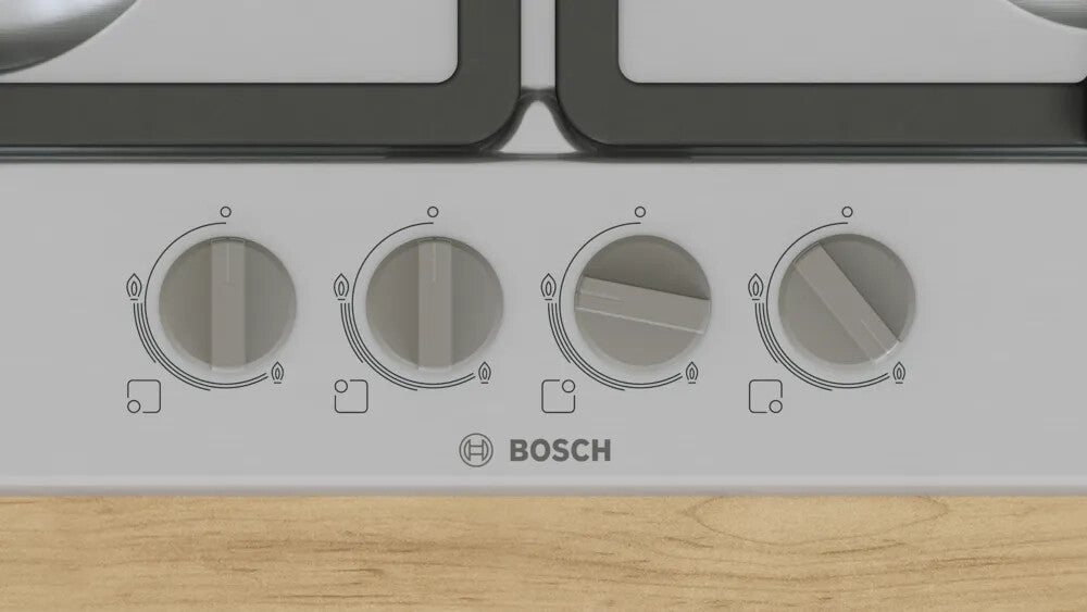 Bosch Serie 4 PGH6B5K90N kookplaat Roestvrijstaal Ingebouwd 60 cm Gaskookplaat 4 zone(s)