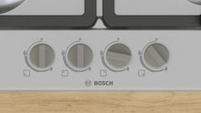 Bosch Serie 4 PGH6B5K90N kookplaat Roestvrijstaal Ingebouwd 60 cm Gaskookplaat 4 zone(s)