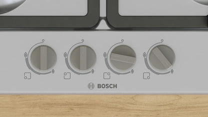Bosch Serie 4 PGH6B5K90N kookplaat Roestvrijstaal Ingebouwd 60 cm Gaskookplaat 4 zone(s)