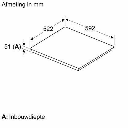 Bosch PVQ61CHB1E kookplaat Zwart Ingebouwd 59.2 cm Inductiekookplaat zones 4 zone(s)