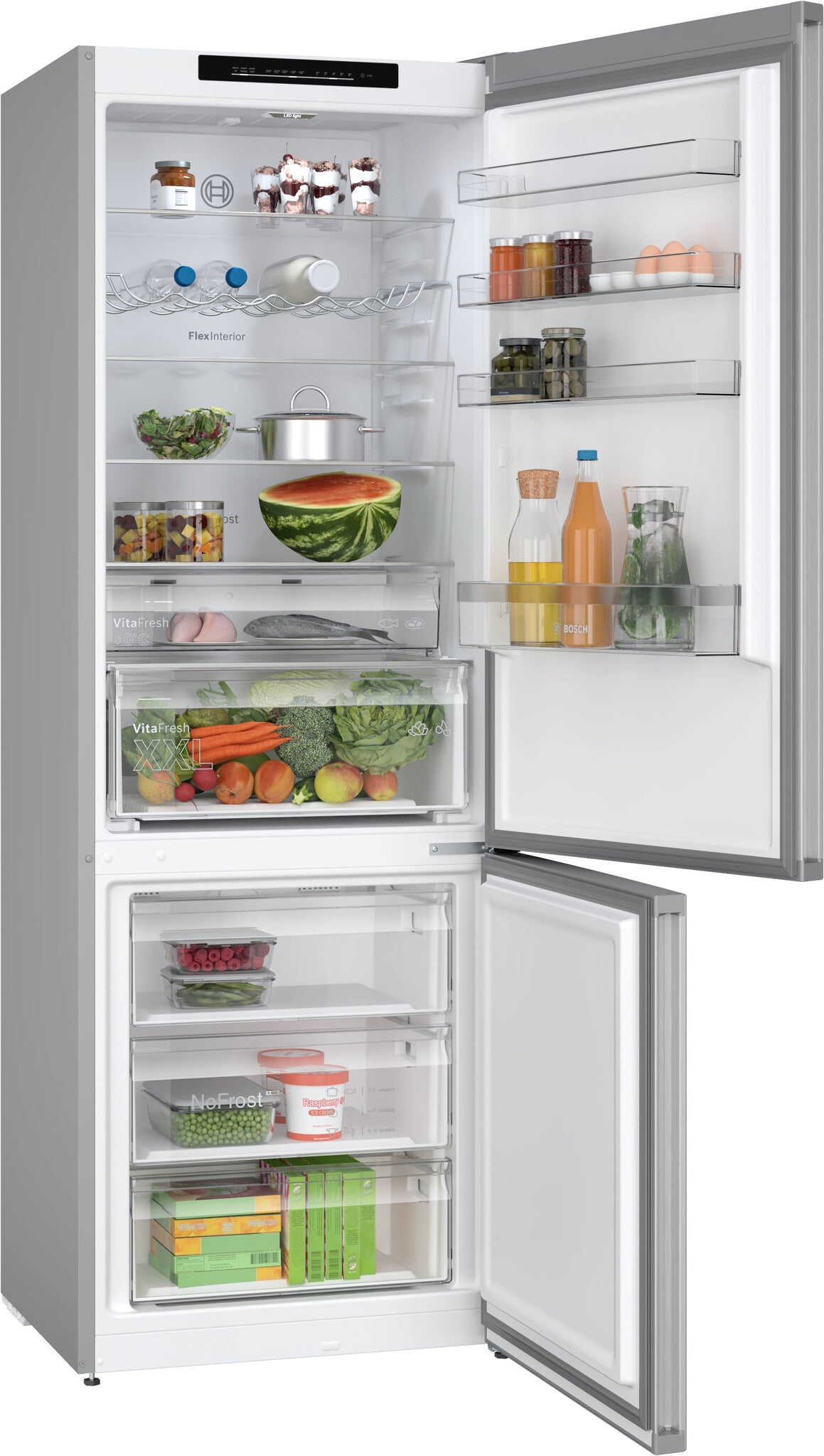 Bosch Serie 4 KGN492LDF koel-vriescombinatie Vrijstaand 440 l Roestvrijstaal
