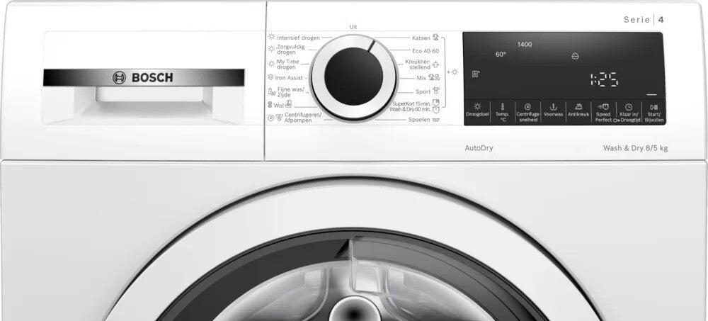 Bosch Serie 4 WNA13400NL Was-droogcombinatie Vrijstaand Voorlader Wit